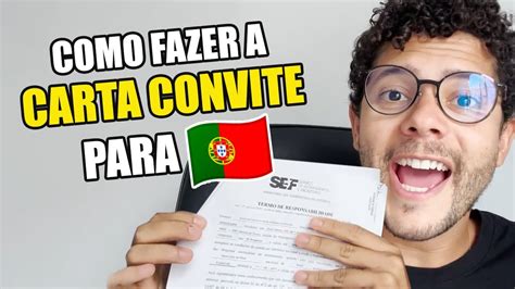carta convite para entrar em portugal